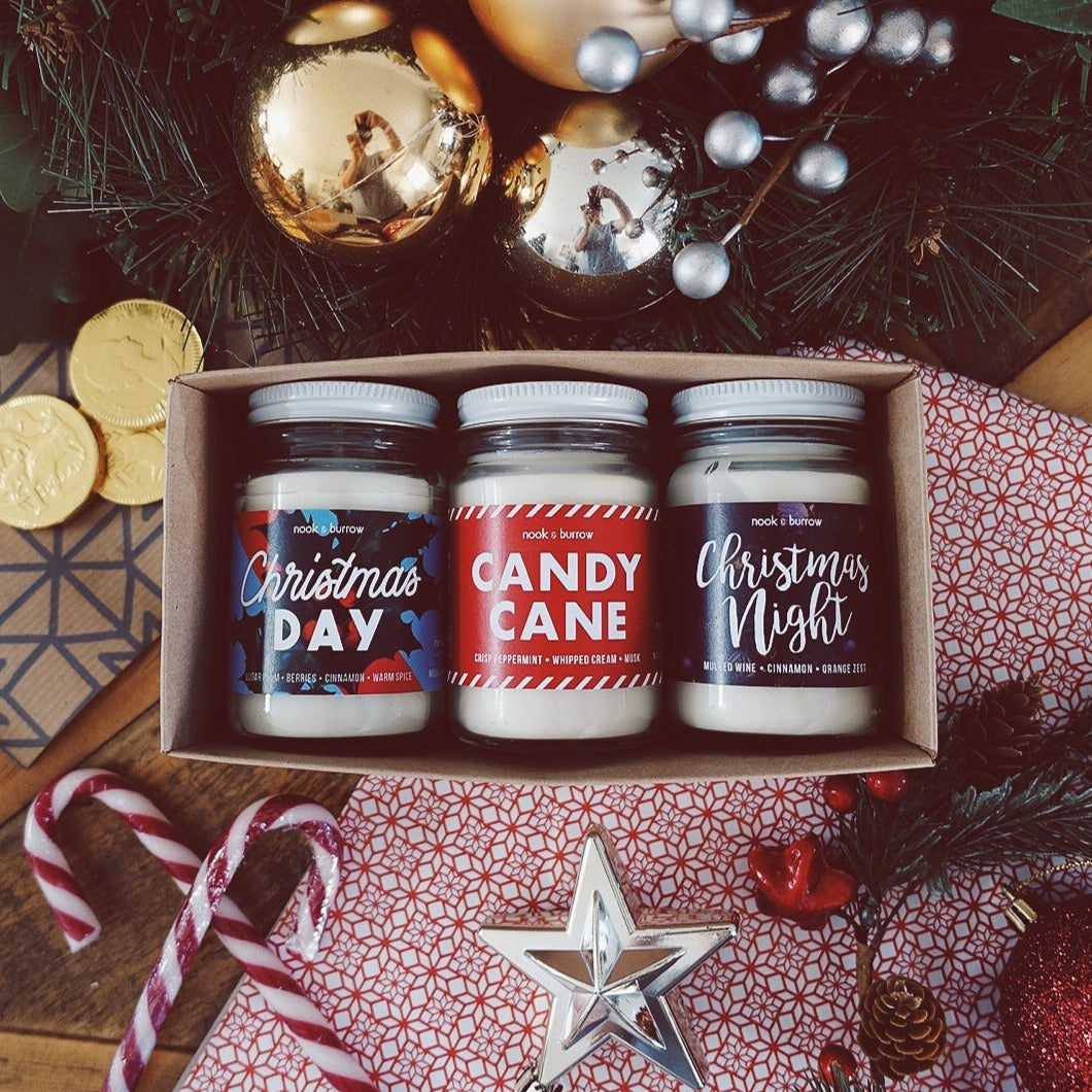 Christmas Candle Trio | gift bundle Nook & Burrow Bundle