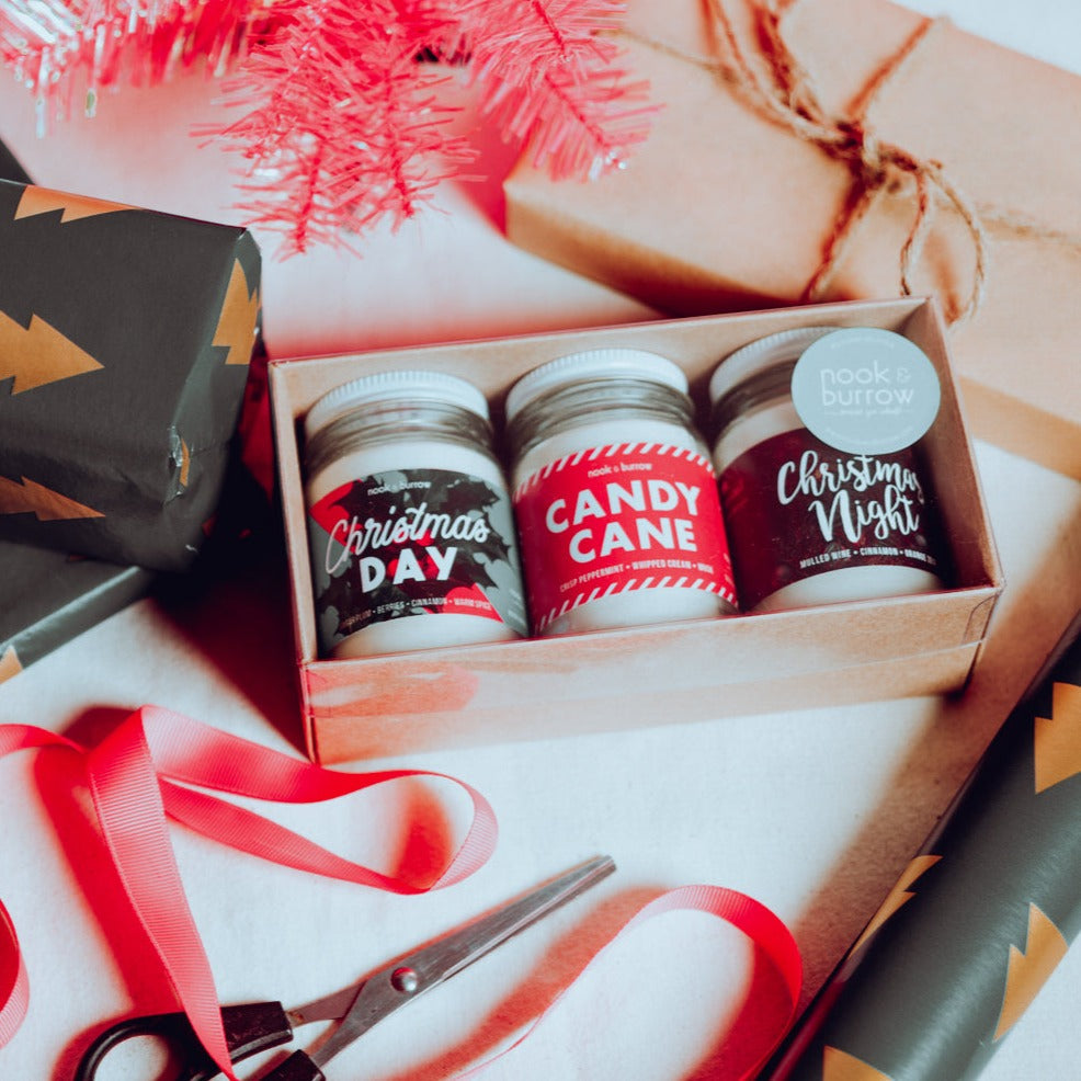 Christmas Candle Trio | gift bundle Nook & Burrow Bundle