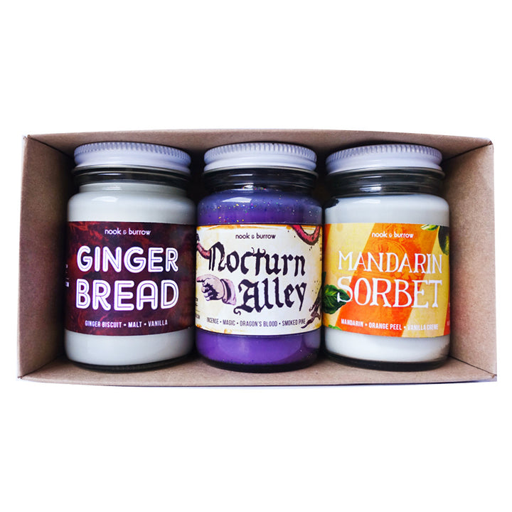 nook burrow bundle choose your own candle trio gift bundle