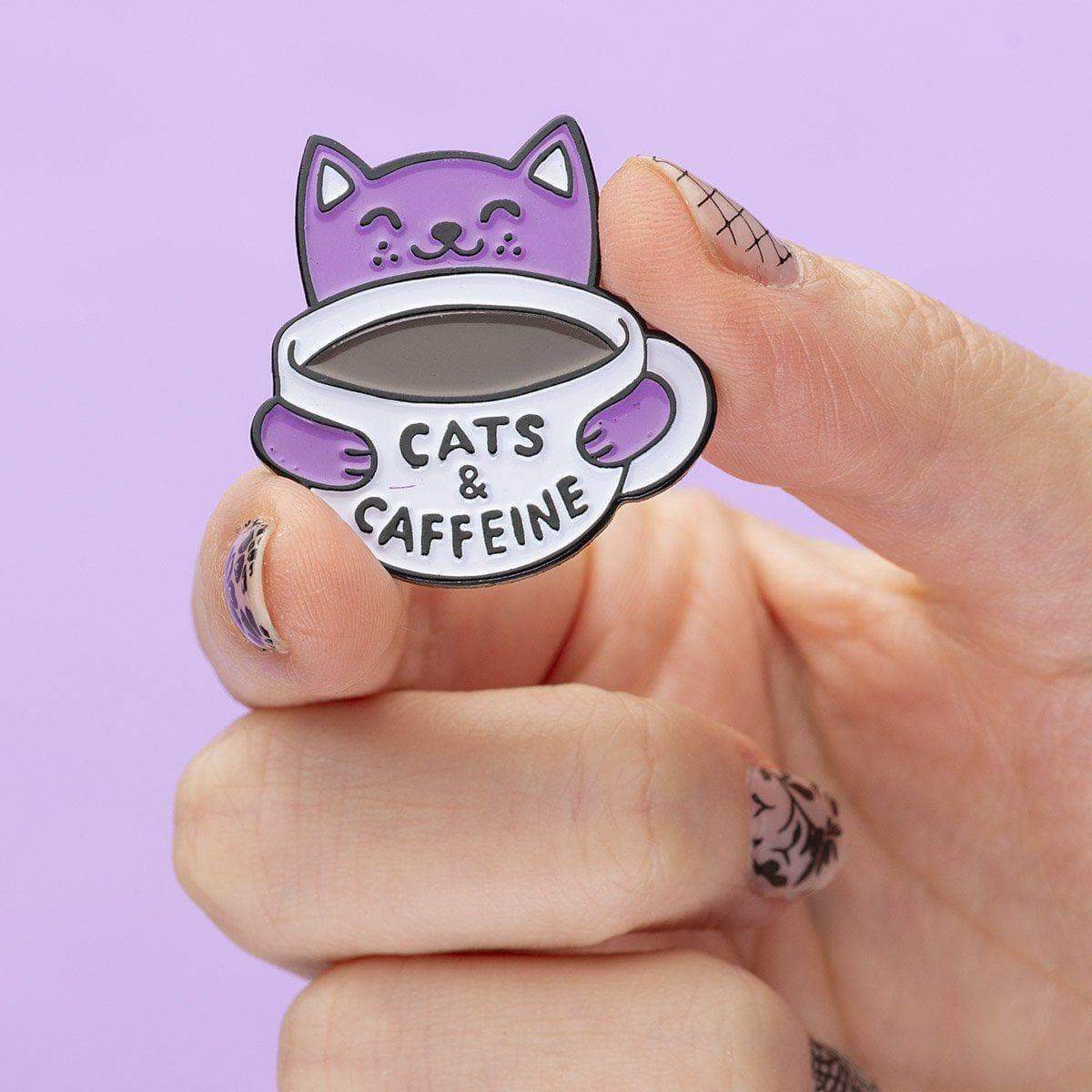 Cats & Caffeine | enamel pin