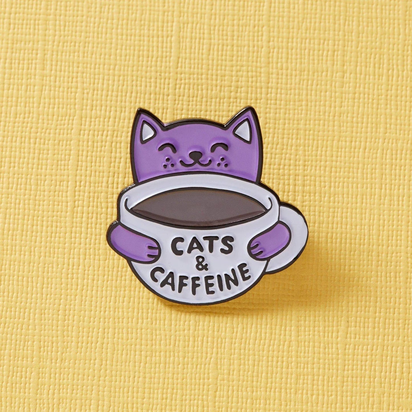 Cats & Caffeine | enamel pin