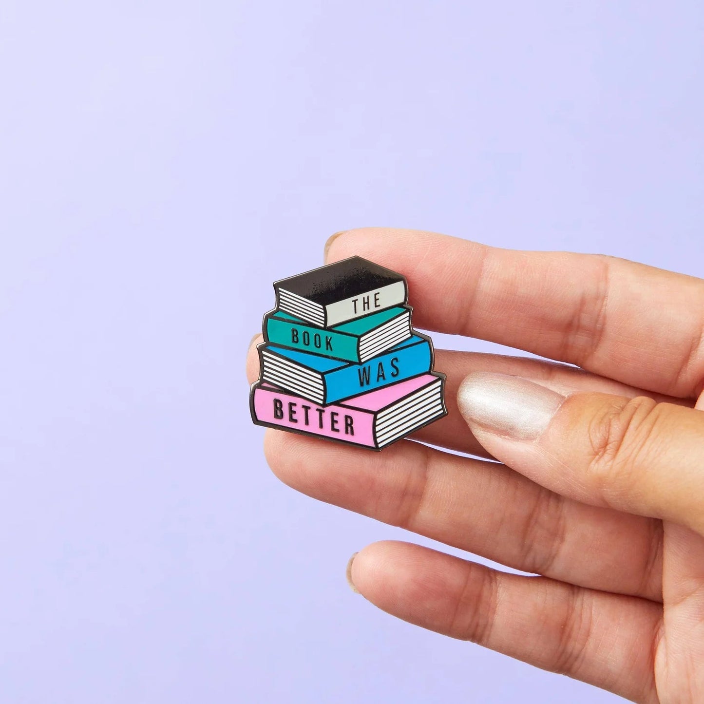 The Book (Stack) Was Better | enamel pin