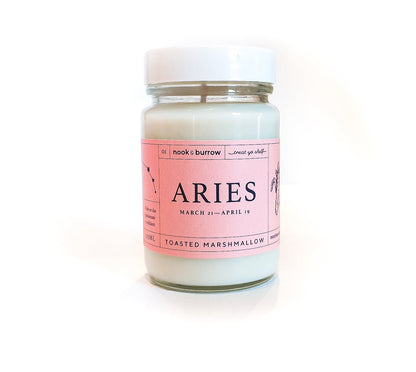 Nook & Burrow candle 125ml - 12+ hours burn time Aries | Astrology Range | candle
