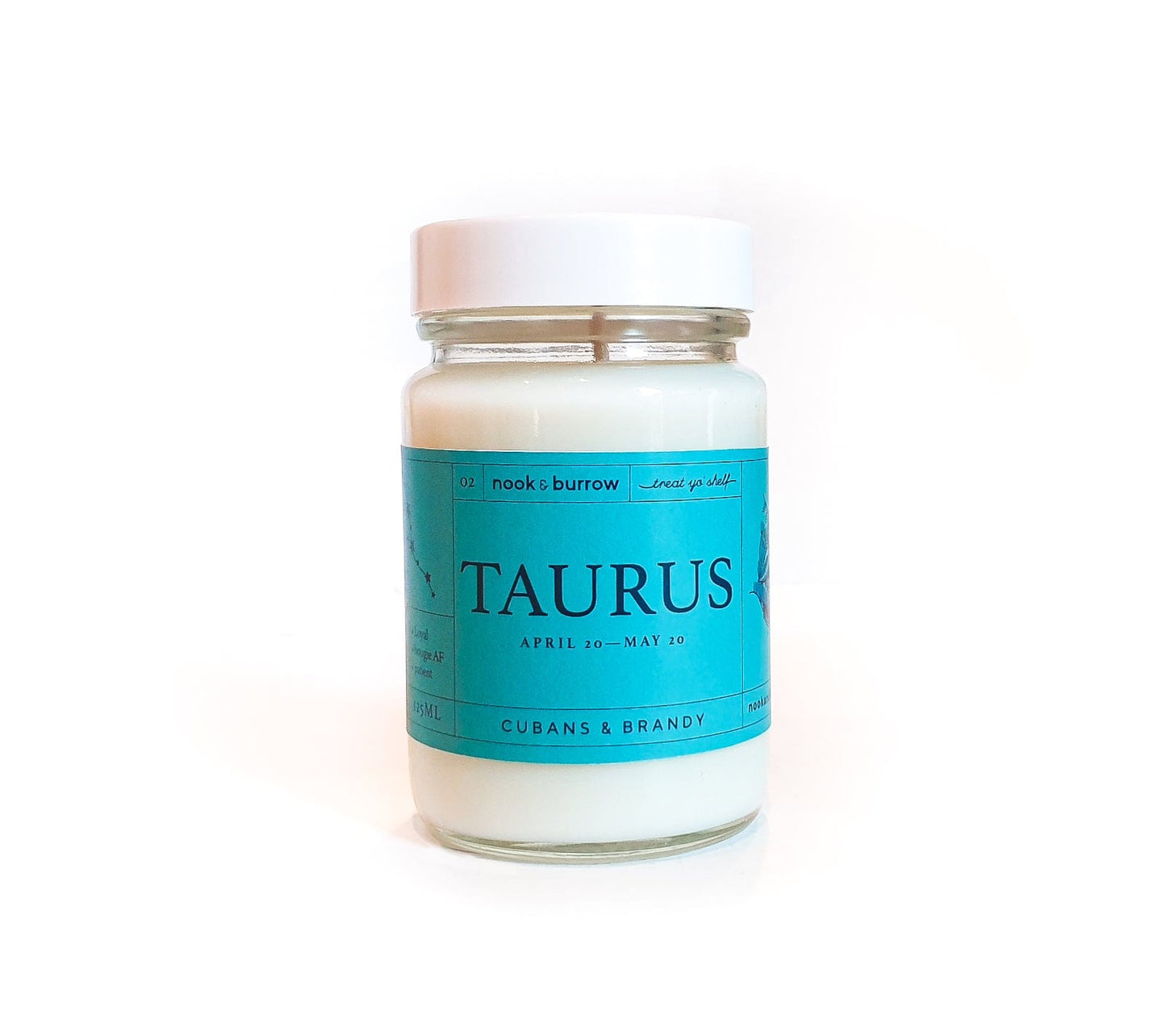 Nook & Burrow candle 125ml - 12+ hours burn time Taurus | Astrology Range | candle