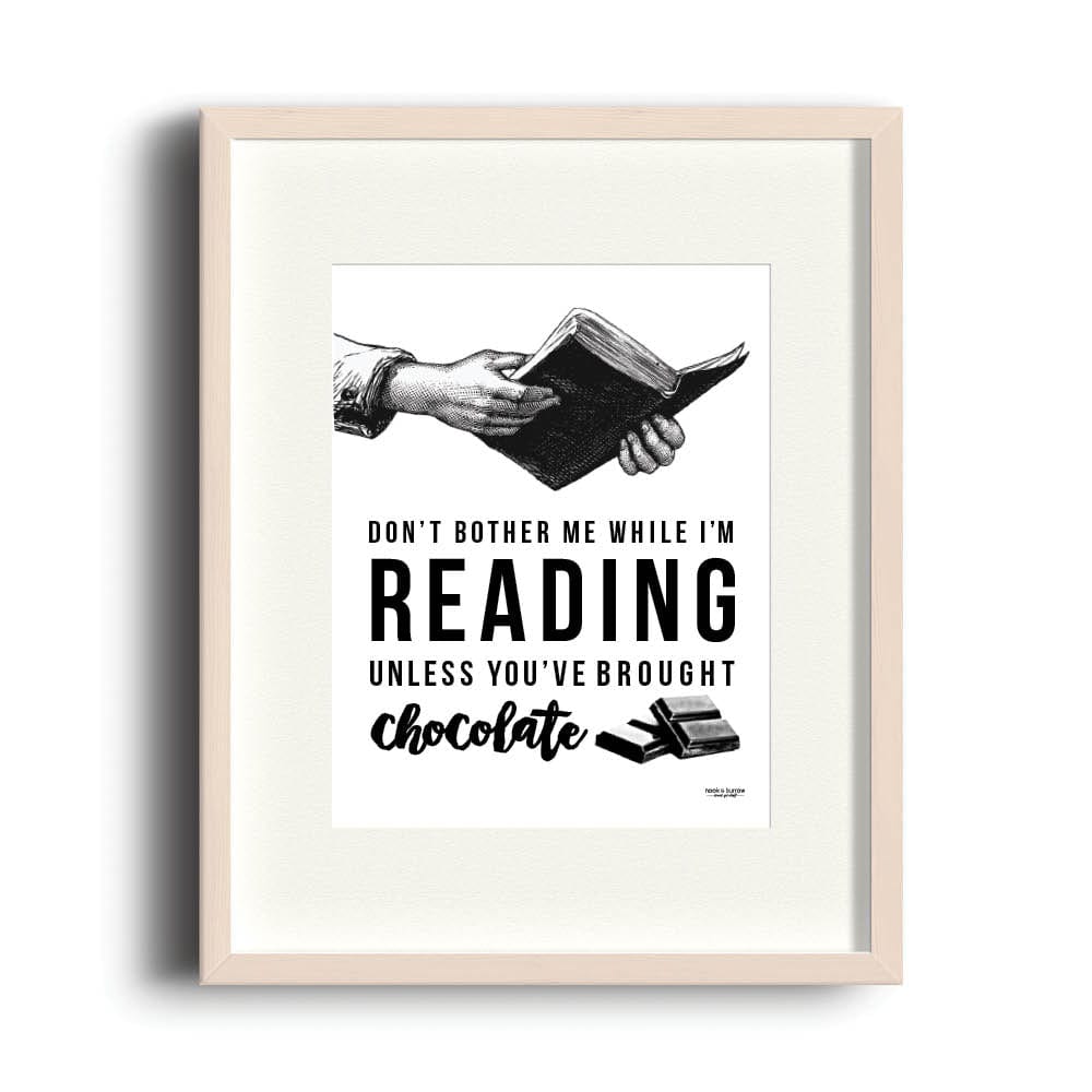 Books & Chocolate | 8 x 10 print - Nook & Burrow