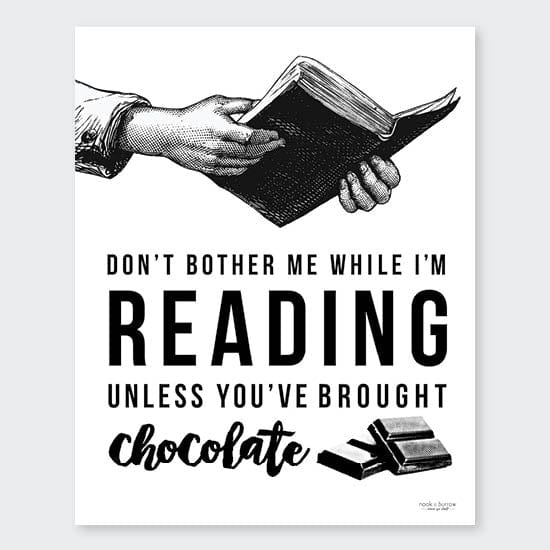 Books & Chocolate | 8 x 10 print - Nook & Burrow