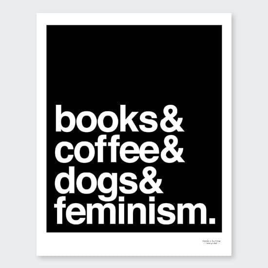 Books & Coffee & Dogs | 8 x 10 print - Nook & Burrow