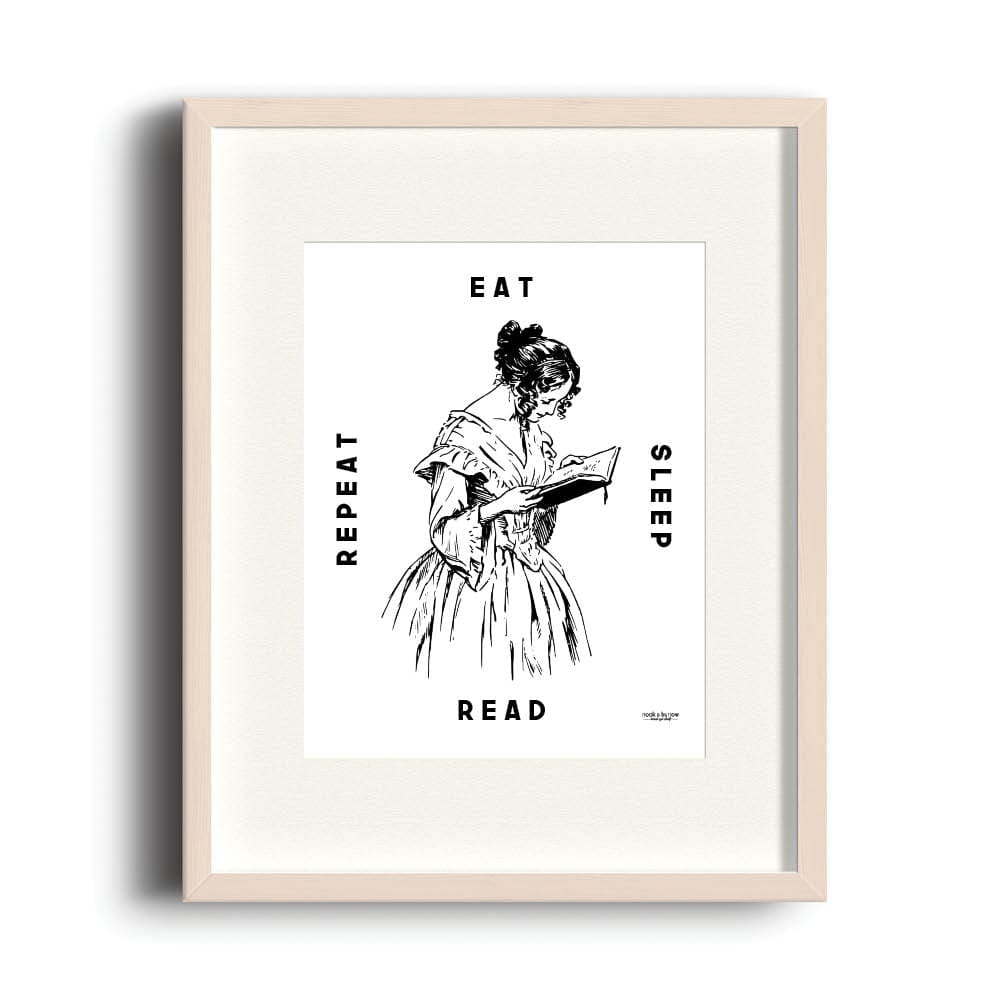 Eat Sleep Read Repeat | 8 x 10 print - Nook & Burrow