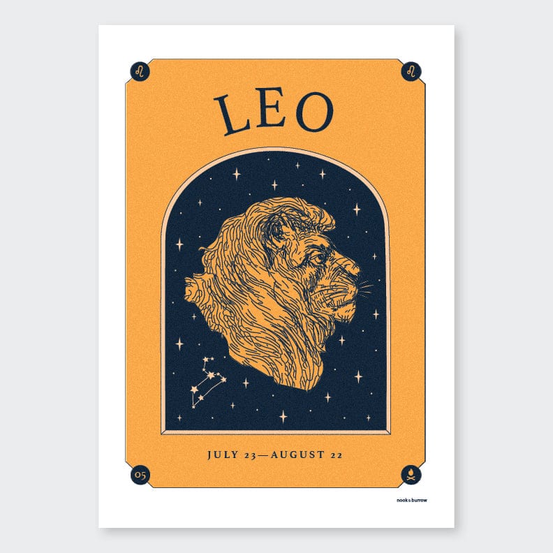Nook & Burrow poster Leo | A4 print