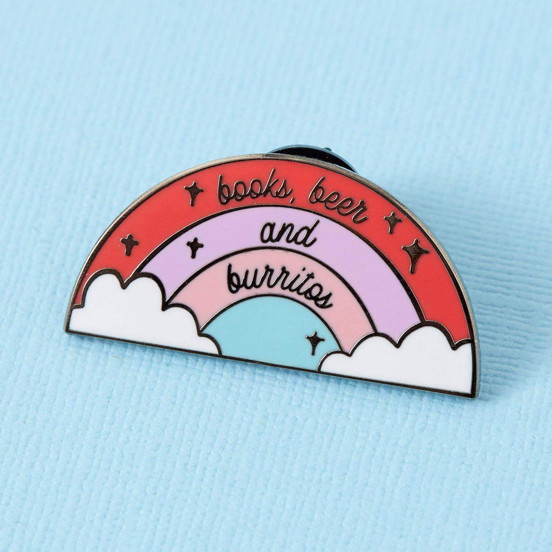 Punky Pins pin Books, Beer & Burritos  | enamel pin