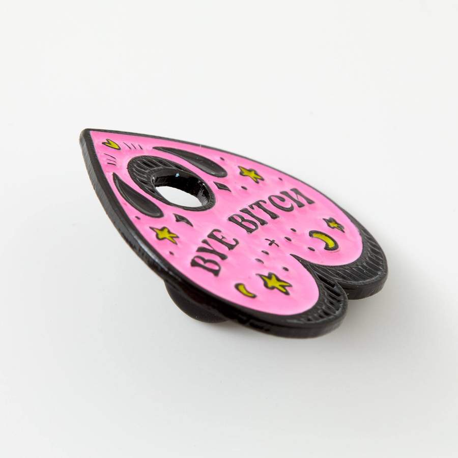Punky Pins pin Bye Bitch Planchette | enamel pin