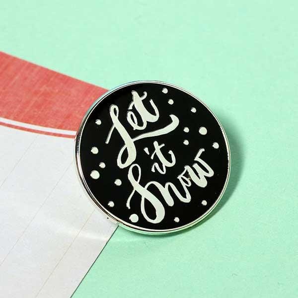 Let It Snow | enamel pin - Nook & Burrow