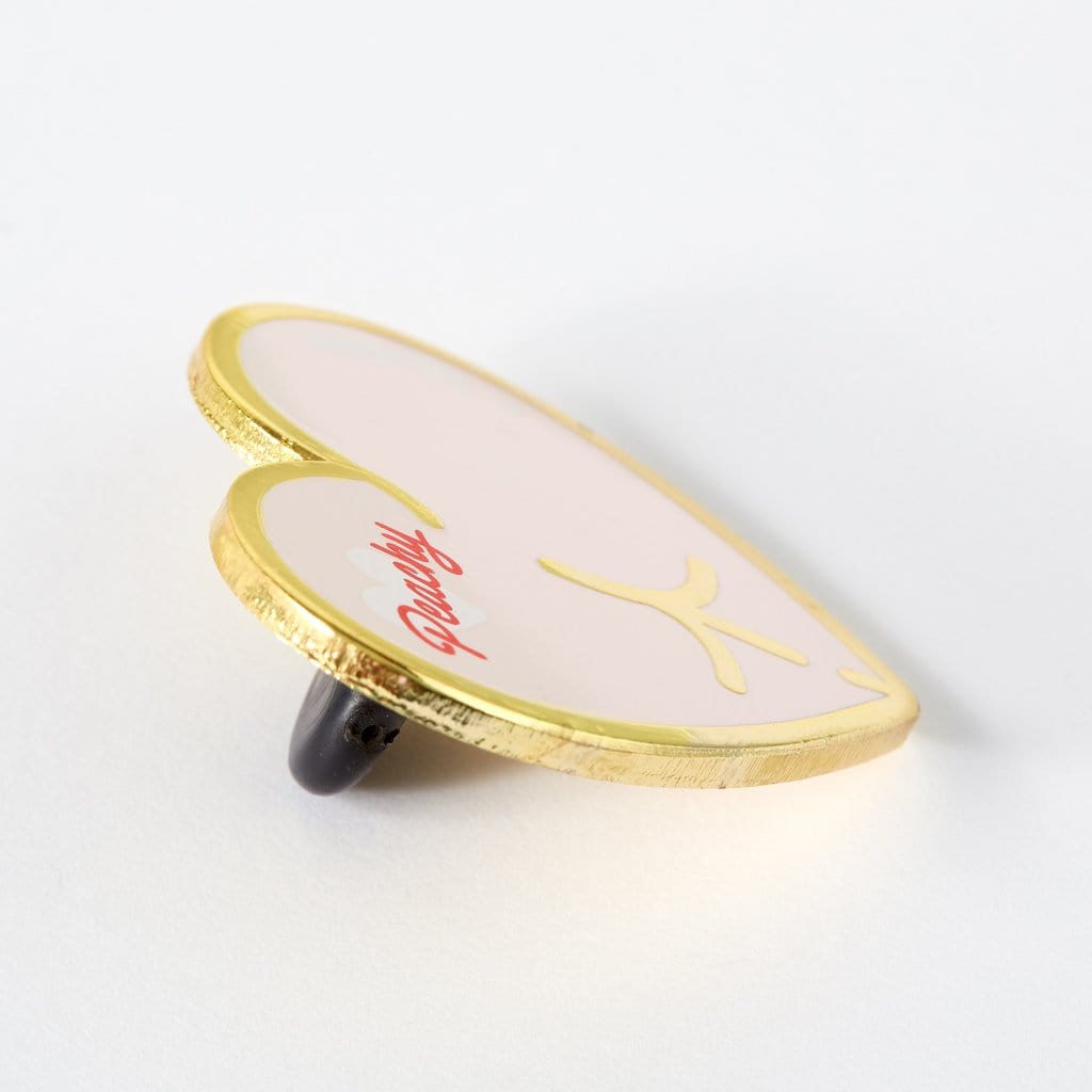 Peachy Bum | enamel pin - Nook & Burrow