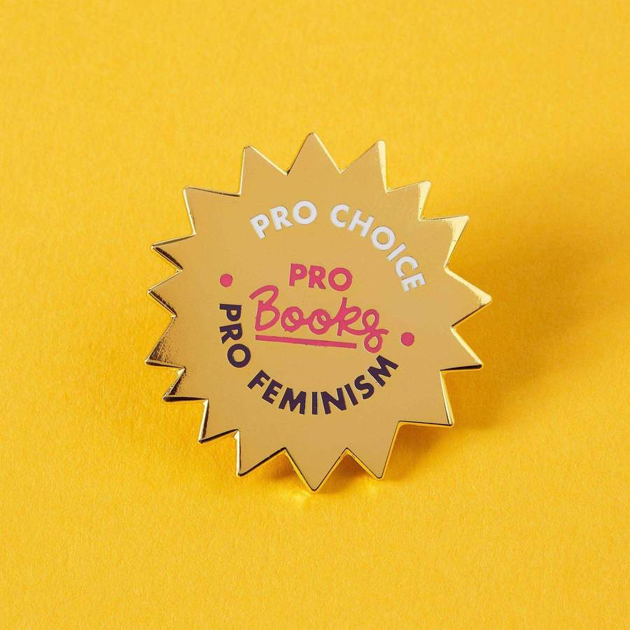 Punky Pins pin Pro Choice, Pro Books, Pro Feminism | enamel pin