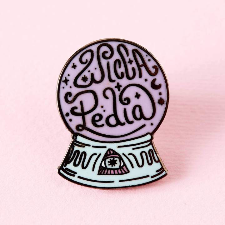 Wiccapedia Crystal Ball | enamel pin - Nook & Burrow