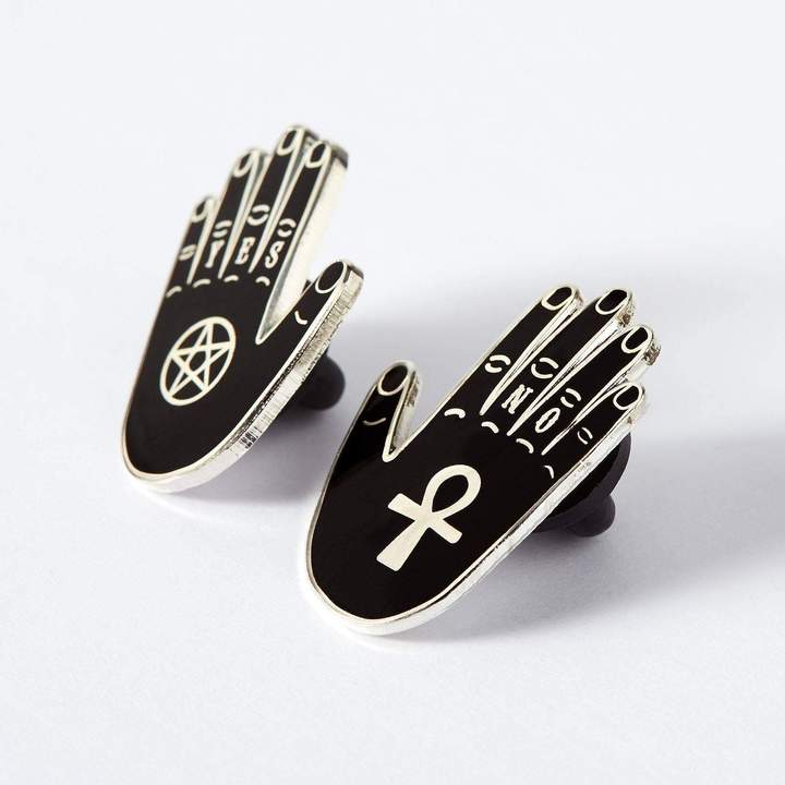 Yes & No Hand | enamel pin set - Nook & Burrow