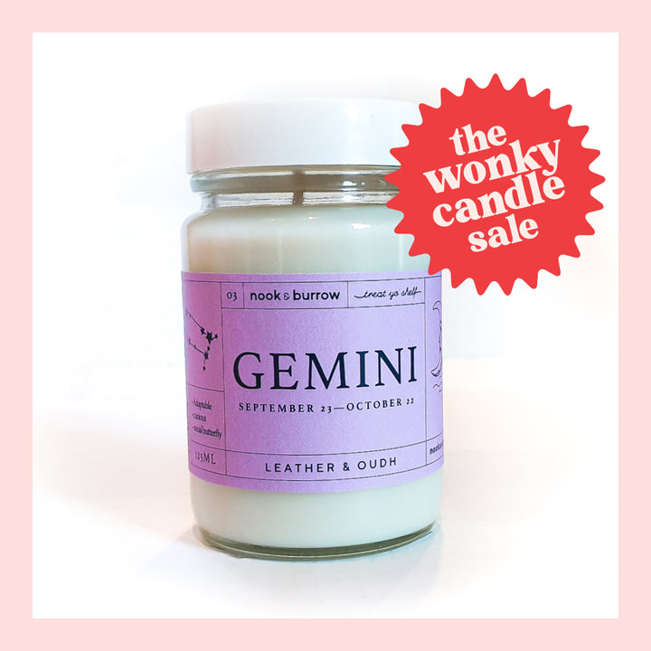 IMPERFECT — Gemini Candle - Leather & Oudh Scent