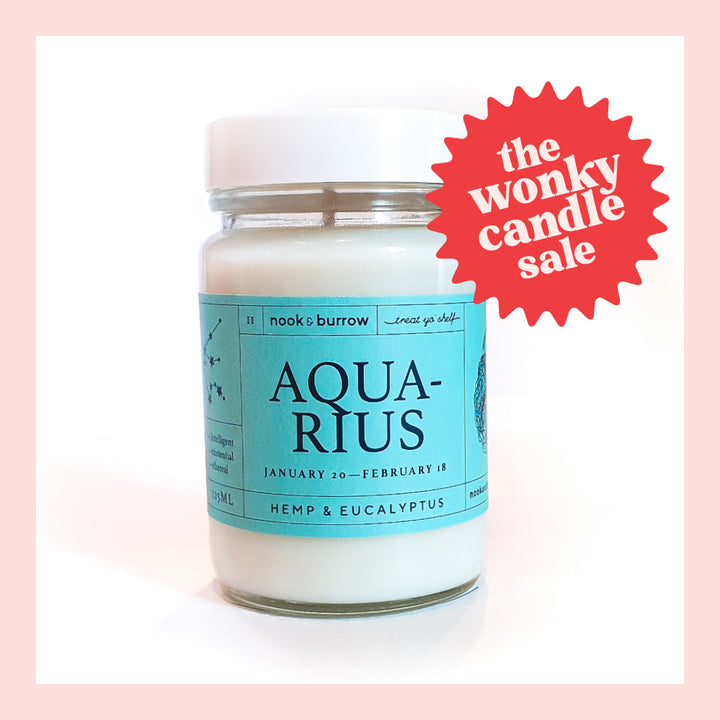 IMPERFECT — Aquarius Candle - Hemp & Eucalyptus Scent