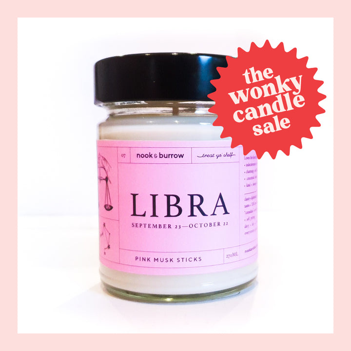 IMPERFECT — Libra Candle - Pink Musk Sticks Scent