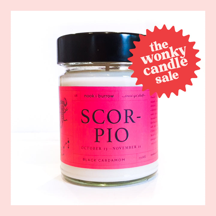 IMPERFECT — Scorpio Candle - Black Cardamon Scent