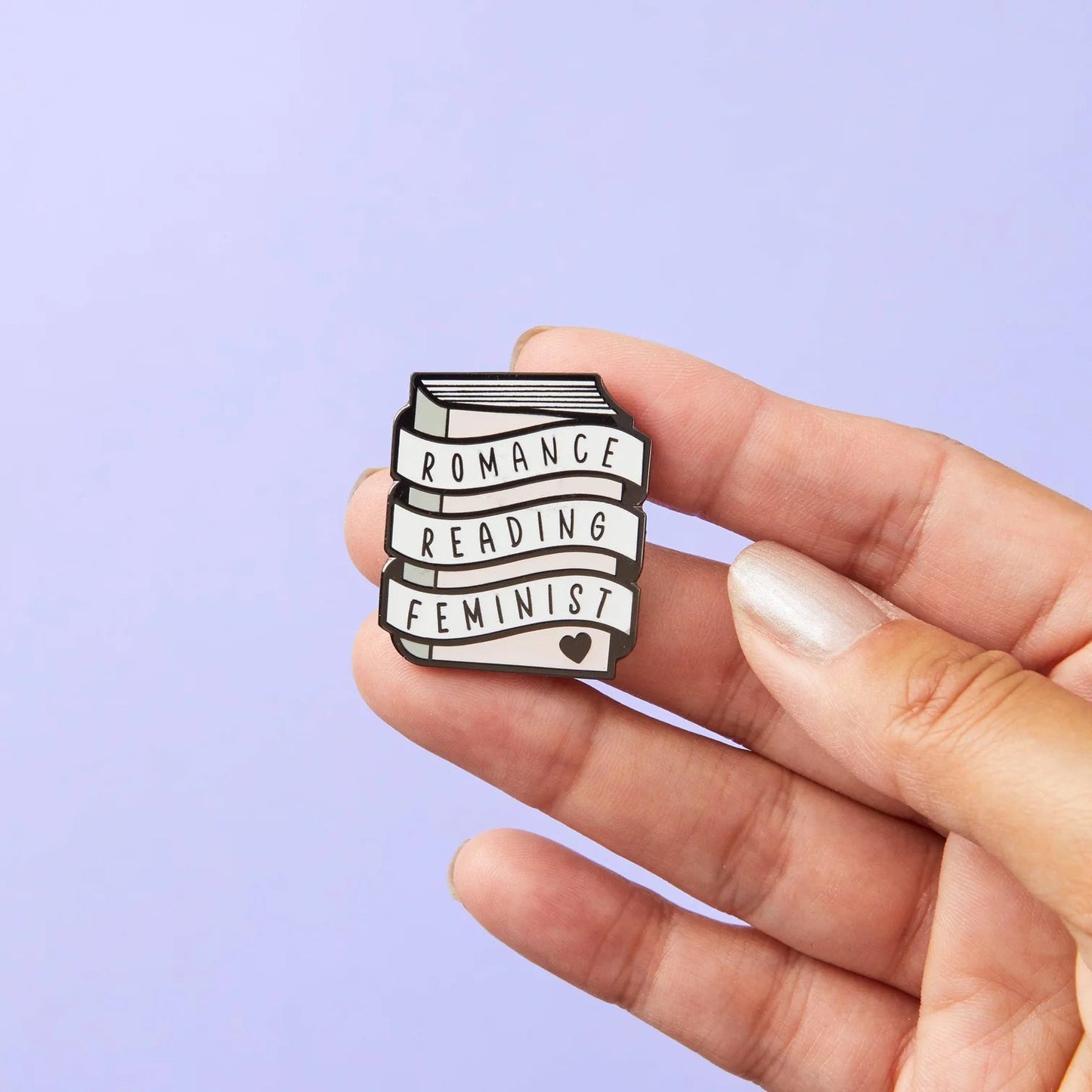 Romance Reading Feminist  | enamel pin