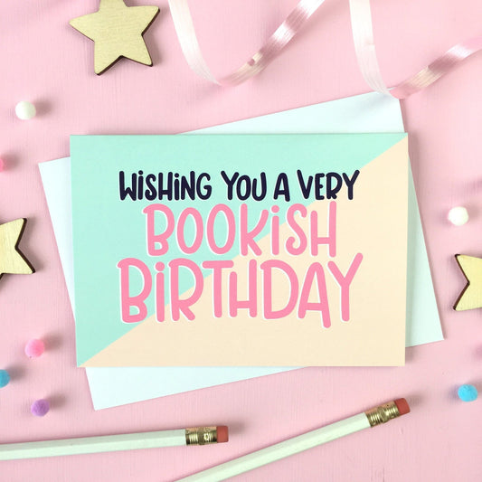 Bookish Birthday | greeting card - Nook & Burrow