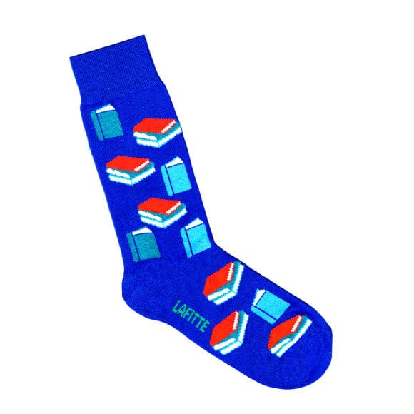 Book Lover (royal blue) | Socks - Nook & Burrow