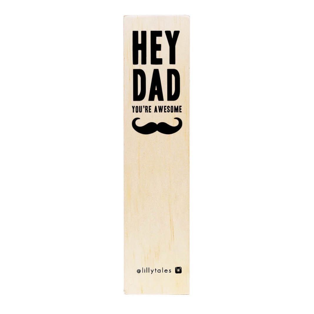 Hey Dad | wooden bookmark - Nook & Burrow