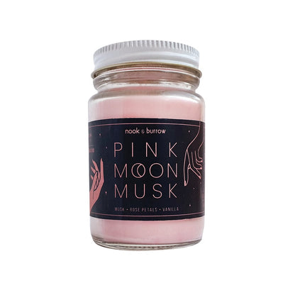 Nook & Burrow candle 125ml - 12+ hour burn time Pink Moon Musk | candle