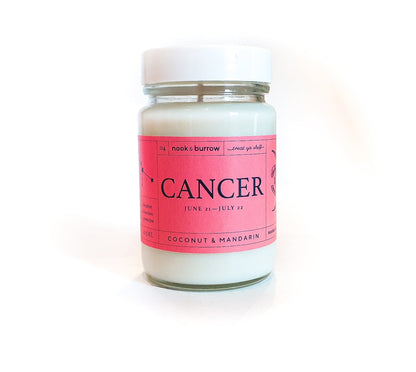 Nook & Burrow candle 125ml - 12+ hours burn time Cancer | Astrology Range | candle