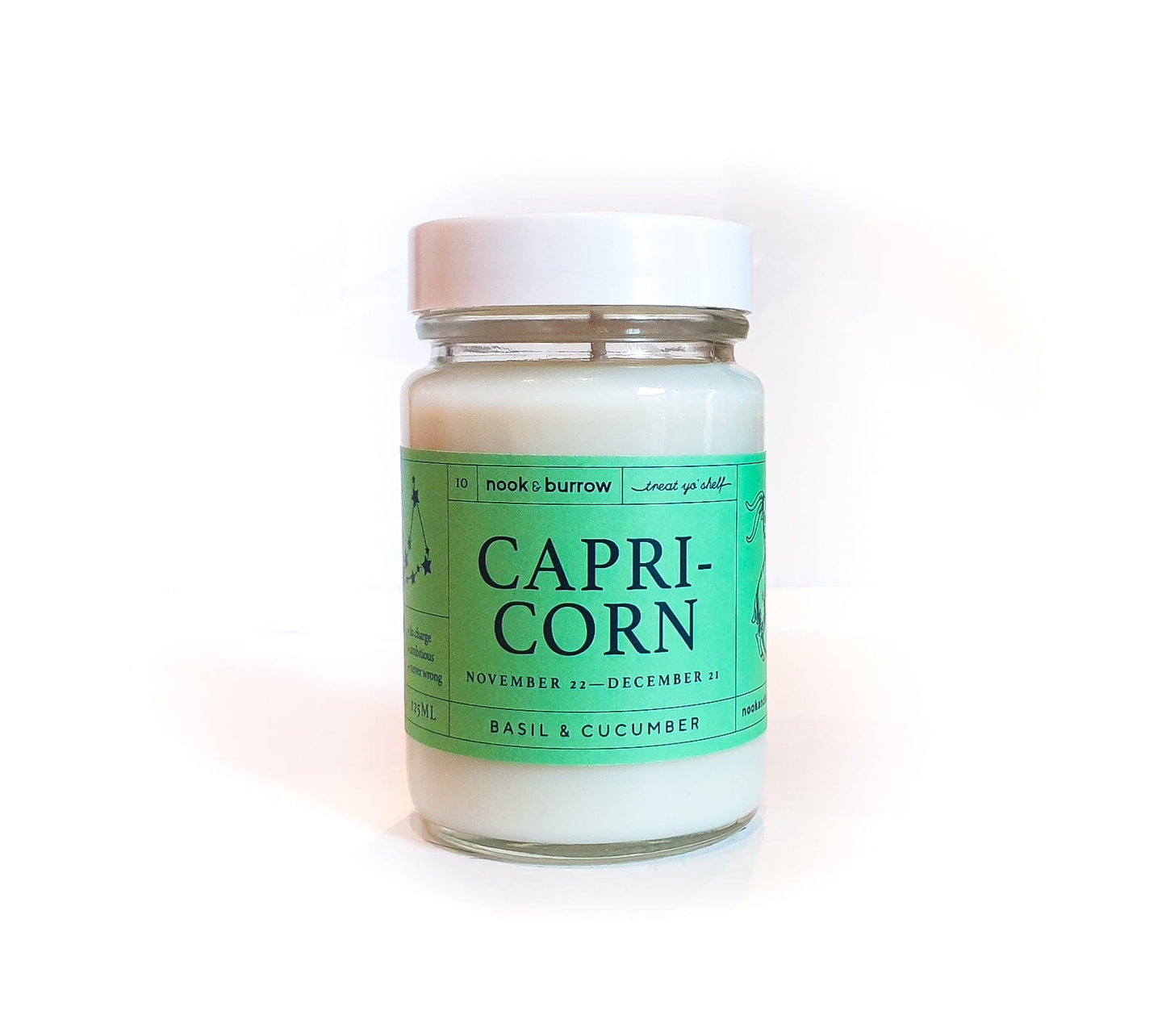 Nook & Burrow candle 125ml - 12+ hours burn time Capricorn | Astrology Range | candle
