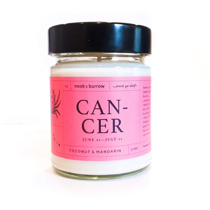 Nook & Burrow candle 270 ml - 30+ hours burn time Cancer | Astrology Range | candle
