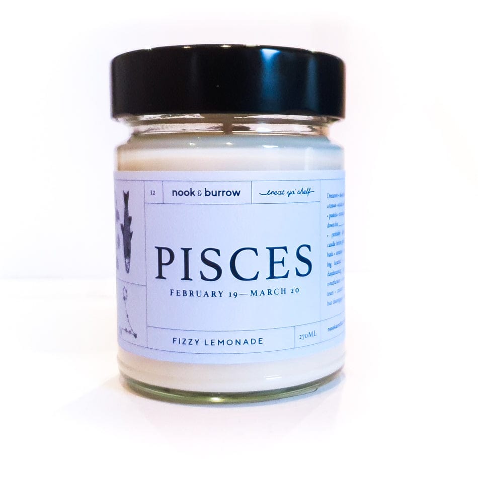 Nook & Burrow candle 270 ml - 30+ hours burn time Pisces | Astrology Range | candle