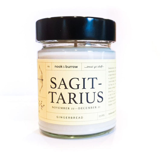 Nook & Burrow candle 270 ml - 30+ hours burn time Sagittarius | Astrology Range | candle