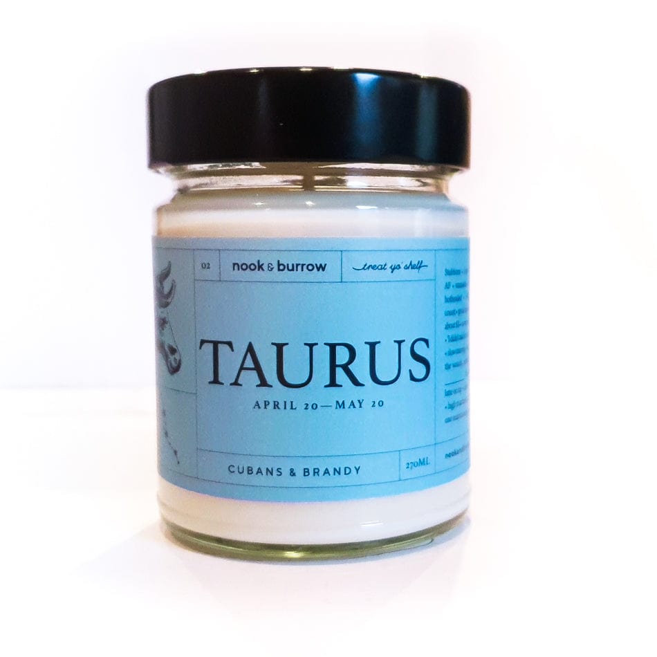 Nook & Burrow candle 270 ml - 30+ hours burn time Taurus | Astrology Range | candle