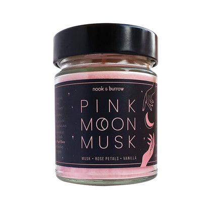 Nook & Burrow candle 270ml - 30+ hour burn time Pink Moon Musk | candle