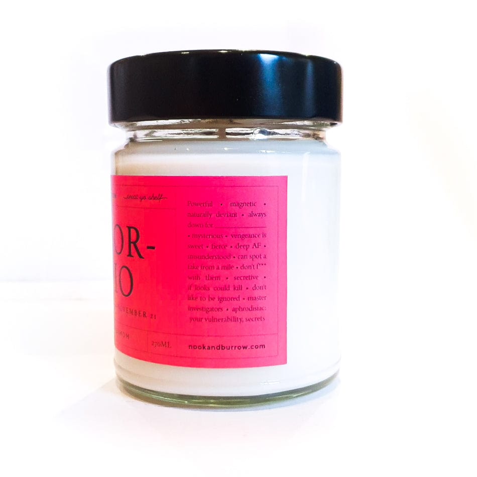 Nook & Burrow candle Scorpio | Astrology Range | candle