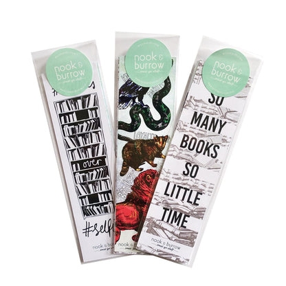 Bookish Bookmark Trio | 3 x card bookmarks - Nook & Burrow