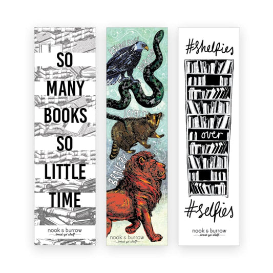 Bookish Bookmark Trio | 3 x card bookmarks - Nook & Burrow