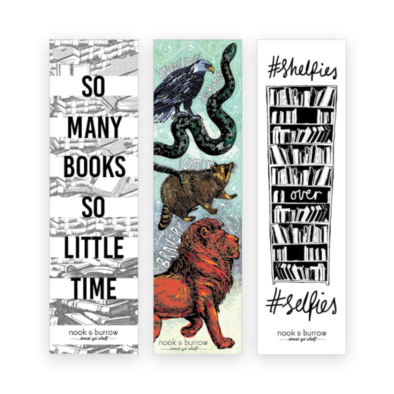 Bookish Bookmark Trio | 3 x card bookmarks - Nook & Burrow