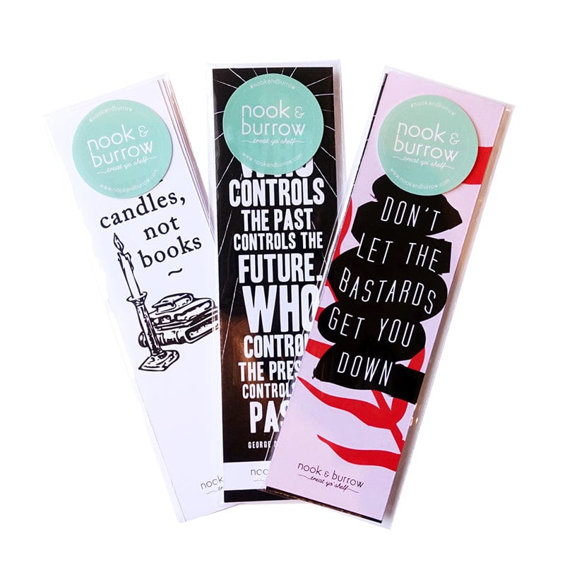 Dystopian Bookmark Trio | 3 x card bookmarks - Nook & Burrow