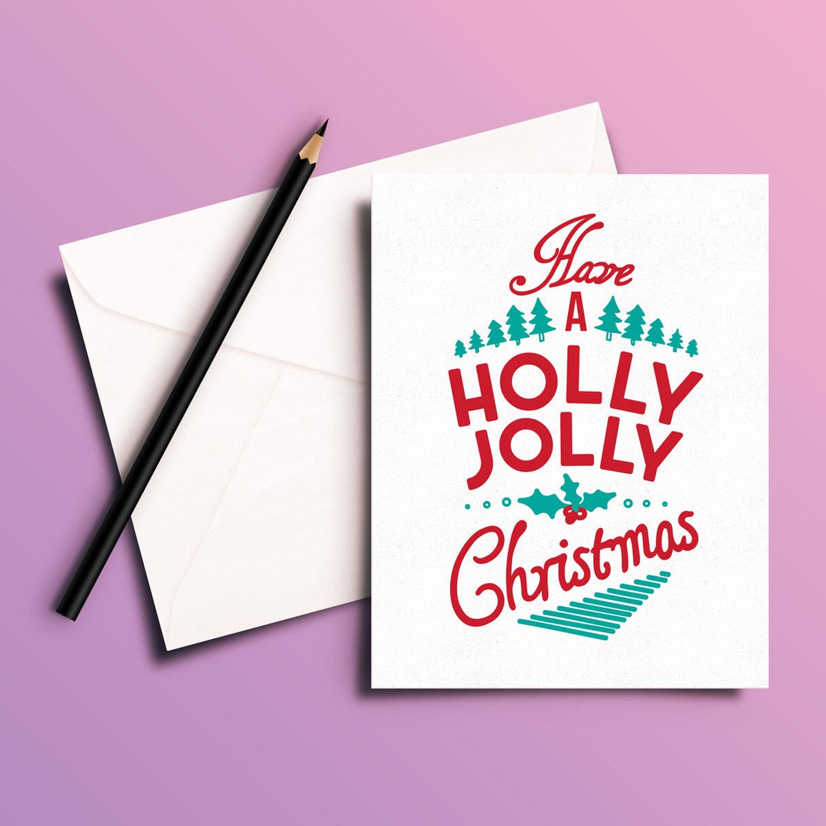 Holly Jolly Christmas | Christmas card - Nook & Burrow