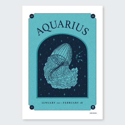 Nook & Burrow poster Aquarius | A4 print