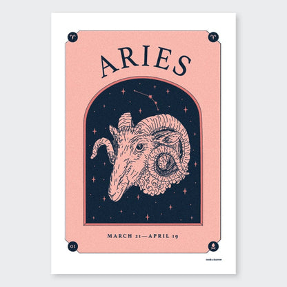 Nook & Burrow poster Aries | A4 print