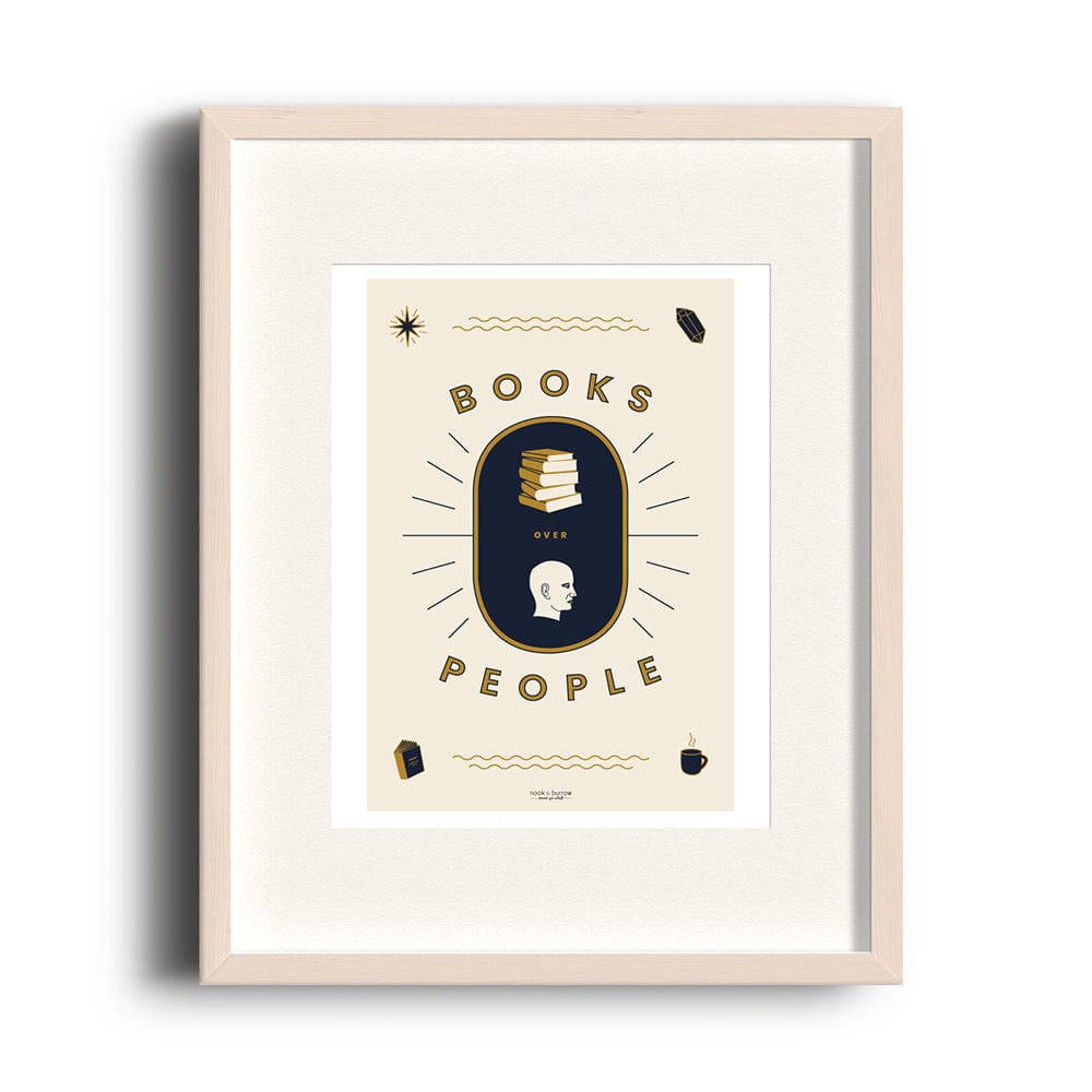 Books Over People | 8 x 12 print - Nook & Burrow