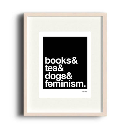 Books & Tea & Dogs | 8 x 10 print - Nook & Burrow