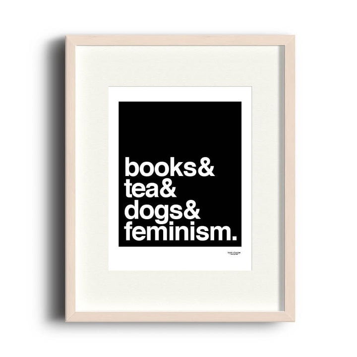 Books & Tea & Dogs | 8 x 10 print - Nook & Burrow