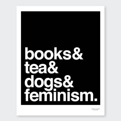Books & Tea & Dogs | 8 x 10 print - Nook & Burrow
