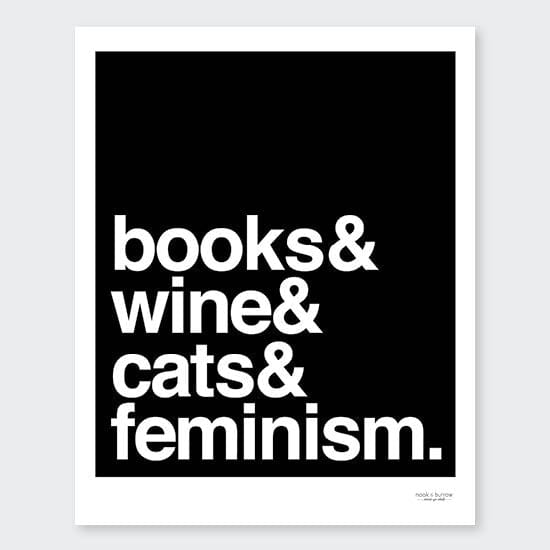 Books & Wine & Cats | 8 x 10 print - Nook & Burrow