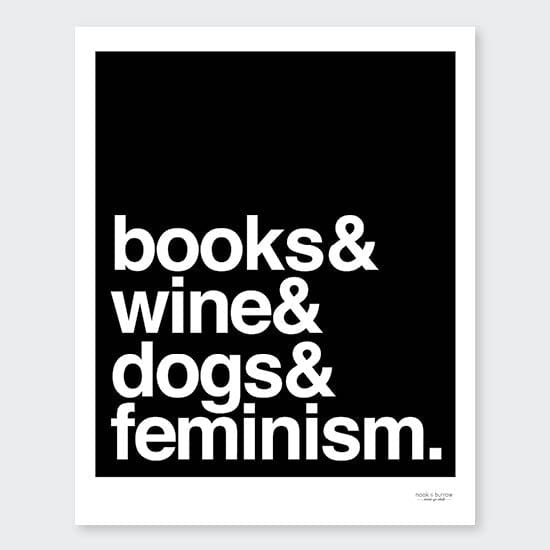 Books & Wine & Dogs | 8 x 10 print - Nook & Burrow